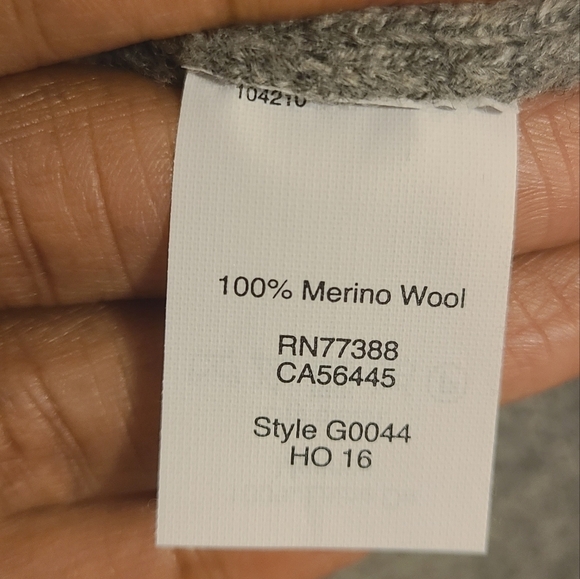 Madewell | Women's Gray 100% Wool Drawstring Lace Up Neck Sweater (Size Small) - Picture 5 of 12